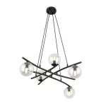 EMIBIG ESSA 5 TRANSPARENT Fekete Beltéri Függőlámpa E14 IP20 EB-1202-5
