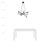 EMIBIG ESSA 5 TRANSPARENT Fekete Beltéri Függőlámpa E14 IP20 EB-1202-5