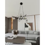 EMIBIG ESSA 8 GRAFIT Fekete Beltéri Függőlámpa E14 IP20 EB-1203-8