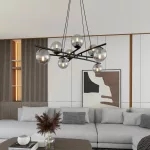EMIBIG ESSA 8 GRAFIT Fekete Beltéri Függőlámpa E14 IP20 EB-1203-8