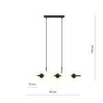 EMIBIG RORY 6 OPAL Fekete Beltéri Függőlámpa E14 IP20 EB-1205-6