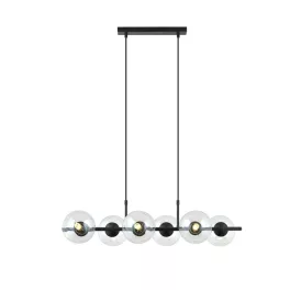   EMIBIG RORY 6 TRANSPARENT Fekete Beltéri Függőlámpa E14 IP20 EB-1206-6