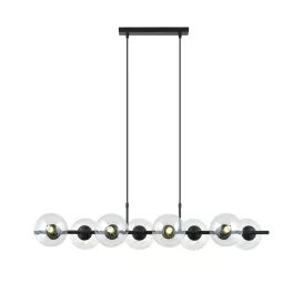   EMIBIG RORY 8 TRANSPARENT Fekete Beltéri Függőlámpa E14 IP20 EB-1206-8