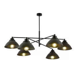   EMIBIG MAVERICK 6 BLACK Fehér Beltéri Csillár E27 IP20 EB-1211-6