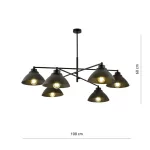 EMIBIG MAVERICK 6 BLACK Fehér Beltéri Csillár E27 IP20 EB-1211-6