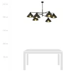 EMIBIG MAVERICK 6 BLACK Fehér Beltéri Csillár E27 IP20 EB-1211-6