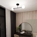 EMIBIG ROMA 2 BL OPAL Fekete Beltéri Mennyezeti lámpa E14 IP20 EB-1232-2