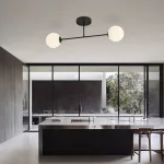 EMIBIG ROMA 2 BL OPAL Fekete Beltéri Mennyezeti lámpa E14 IP20 EB-1232-2
