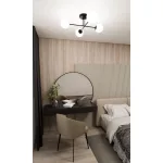 EMIBIG ROMA 4 BL OPAL Fekete Beltéri Mennyezeti lámpa E14 IP20 EB-1232-4