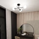 EMIBIG ROMA 4 BL OPAL Fekete Beltéri Mennyezeti lámpa E14 IP20 EB-1232-4
