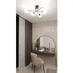 EMIBIG ROMA 6 BL OPAL Fekete Beltéri Mennyezeti lámpa E14 IP20 EB-1232-6