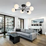 EMIBIG ROMA 6 BL OPAL Fekete Beltéri Mennyezeti lámpa E14 IP20 EB-1232-6