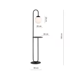 EMIBIG BARI LP1 BL Fekete Beltéri Állólámpa E14 IP20 EB-1235-LP1