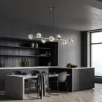 EMIBIG GRAVITY 8 BL GRAFIT Fekete Beltéri Függőlámpa E14 IP20 EB-1237-8