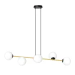EMIBIG GRAVITY 6 BL OPAL Fekete Beltéri Függőlámpa E14 IP20 EB-1241-6