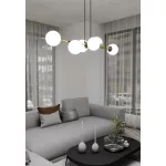 EMIBIG GRAVITY 6 BL OPAL Fekete Beltéri Függőlámpa E14 IP20 EB-1241-6