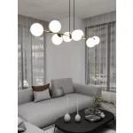 EMIBIG GRAVITY 8 BL OPAL Fekete Beltéri Függőlámpa E14 IP20 EB-1241-8
