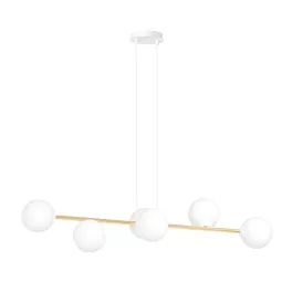   EMIBIG GRAVITY 6 WH GOLD Fehér Beltéri Függőlámpa E14 IP20 EB-1242-6