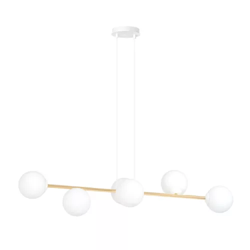 EMIBIG GRAVITY 6 WH GOLD Fehér Beltéri Függőlámpa E14 IP20 EB-1242-6