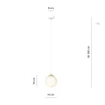 EMIBIG ROYAL 1 WH Fehér Beltéri Függőlámpa E14 IP20 EB-1244-1