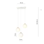EMIBIG ROYAL 3 WH Fehér Beltéri Függőlámpa E14 IP20 EB-1244-3