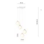 EMIBIG ROYAL 4 WH Fehér Beltéri Függőlámpa E14 IP20 EB-1244-4