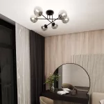 EMIBIG ROMA 6 BL GRAFIT Fekete Beltéri Mennyezeti lámpa E14 IP20 EB-1245-6