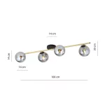 EMIBIG SPLENDI 4 BL GRAFIT Fekete Beltéri Mennyezeti lámpa E14 IP20 EB-1246-4