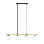 EMIBIG ALORA 4 BL OPAL Fekete Beltéri Függőlámpa E14 IP20 EB-1254-4