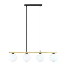  EMIBIG ALORA 4 BL OPAL Fekete Beltéri Függőlámpa E14 IP20 EB-1254-4