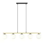 EMIBIG ALLORA 5 BL OPAL Fekete Beltéri Függőlámpa E14 IP20 EB-1254-5