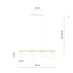 EMIBIG ALLORA 4 WH OPAL Fehér Beltéri Függőlámpa E14 IP20 EB-1255-4