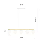 EMIBIG ALLORA 5 WH OPAL Fehér Beltéri Függőlámpa E14 IP20 EB-1255-5