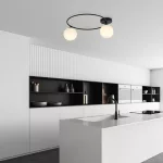 EMIBIG SOPRA 2 BL OPAL Fekete Beltéri Mennyezeti lámpa E14 IP20 EB-1257-2