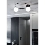 EMIBIG SOPRA 2 BL OPAL Fekete Beltéri Mennyezeti lámpa E14 IP20 EB-1257-2