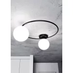 EMIBIG SOPRA 2 BL OPAL Fekete Beltéri Mennyezeti lámpa E14 IP20 EB-1257-2