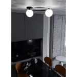 EMIBIG SOPRA 2 BL OPAL Fekete Beltéri Mennyezeti lámpa E14 IP20 EB-1257-2