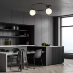 EMIBIG SOPRA 2 BL OPAL Fekete Beltéri Mennyezeti lámpa E14 IP20 EB-1257-2