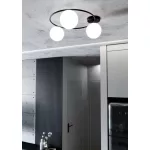EMIBIG SOPRA 3 BL OPAL Fekete Beltéri Mennyezeti lámpa E14 IP20 EB-1257-3