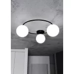 EMIBIG SOPRA 3 BL OPAL Fekete Beltéri Mennyezeti lámpa E14 IP20 EB-1257-3