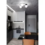 EMIBIG SOPRA 3 BL OPAL Fekete Beltéri Mennyezeti lámpa E14 IP20 EB-1257-3