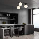 EMIBIG SOPRA 3 BL OPAL Fekete Beltéri Mennyezeti lámpa E14 IP20 EB-1257-3