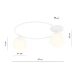 EMIBIG SOPRA 2 WH OPAL Fehér Beltéri Mennyezeti lámpa E14 IP20 EB-1258-2