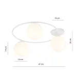 EMIBIG SOPRA 3 WH OPAL Fehér Beltéri Mennyezeti lámpa E14 IP20 EB-1258-3