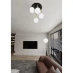 EMIBIG DOLCE 4 BL OPAL Fekete Beltéri Mennyezeti lámpa E14 IP20 EB-1260-4