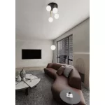 EMIBIG DOLCE 4 BL OPAL Fekete Beltéri Mennyezeti lámpa E14 IP20 EB-1260-4