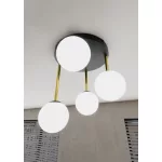 EMIBIG DOLCE 4 BL OPAL Fekete Beltéri Mennyezeti lámpa E14 IP20 EB-1260-4