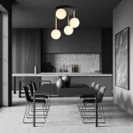 EMIBIG DOLCE 4 BL OPAL Fekete Beltéri Mennyezeti lámpa E14 IP20 EB-1260-4
