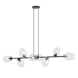   EMIBIG PANDORA 8 BL TRANSPARENT Fekete Beltéri Függőlámpa E14 IP20 EB-1262-8