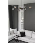 EMIBIG PANDORA 8 BL GRAFIT Fekete Beltéri Függőlámpa E14 IP20 EB-1263-8